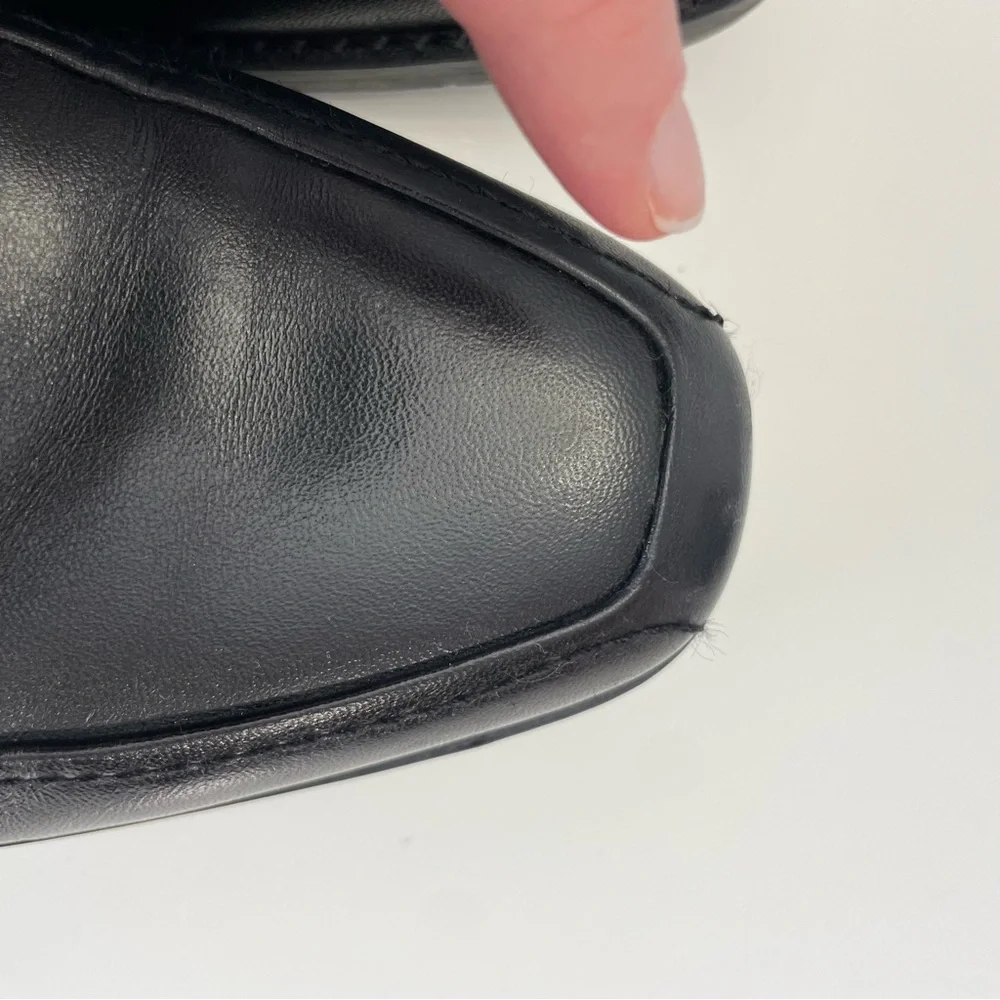 Johnston & Murphy Black Leather Bartlett Moc-Toe LaceUp Shoes, size 9.5